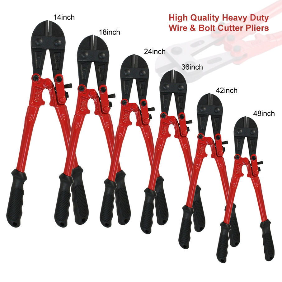 Bolt Cutters 12"–42" – Heavy Duty Bolt and Rod Cutting Tools with Hardened Blades for Cutting Chains, Locks, Bolts and Rebar on Site